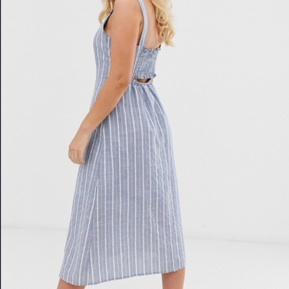 Gilli Button Down Midi Dress in Stripe - Picture 2 of 6